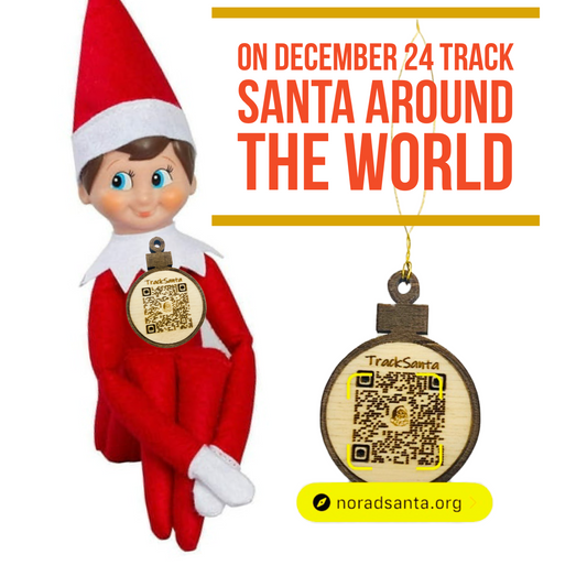 Elf pendant with Santa tracker for tracking Santa Claus Christmas Eve