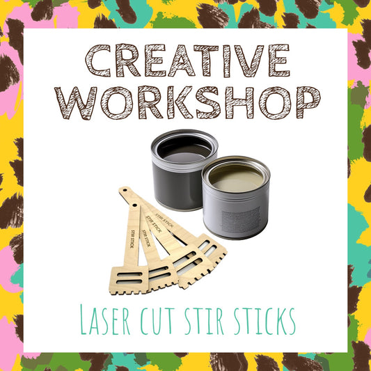 Digital SVG, DXF and AI files to Make Laser cut paint stain Stir Sticks a must for every craft shop