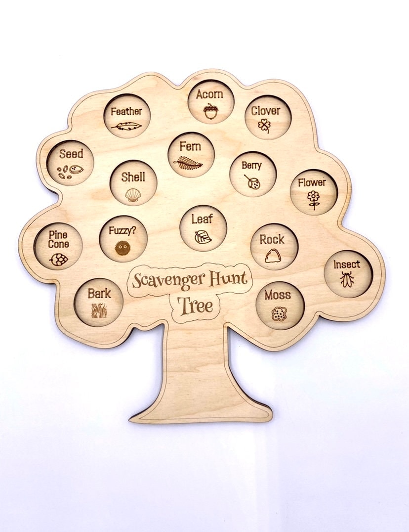 Digital SVG, Ai, DXF Files to Make Scavenger Hunt Tree Laser Cutting/Engraving