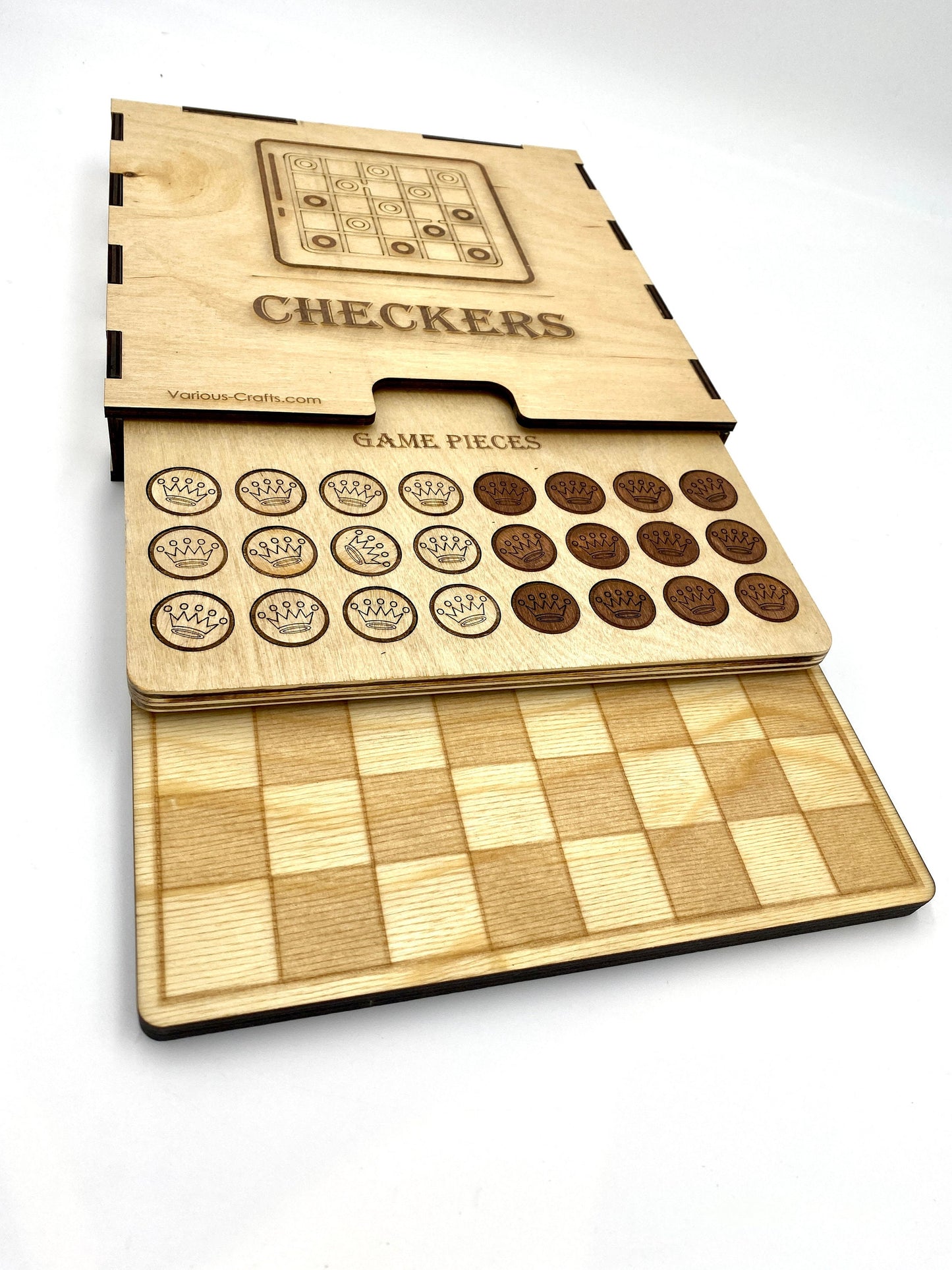 Digital SVG, and Ai Files to Make Checkers Game Board Laser Cutting Bonus Case & Sleeve to hold pieces!!