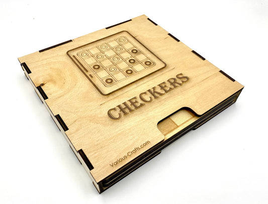 Digital SVG, and Ai Files to Make Checkers Game Board Laser Cutting Bonus Case & Sleeve to hold pieces!!