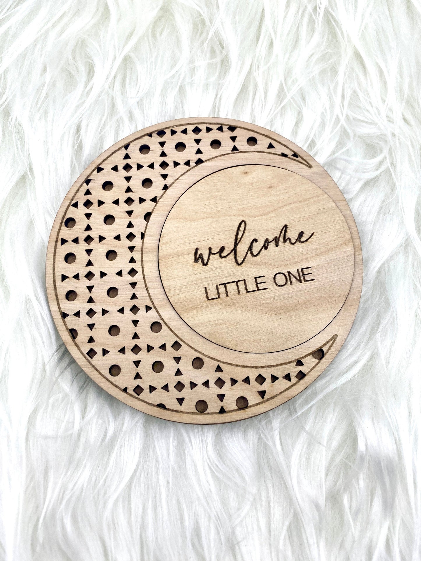 Digital SVG AI DXF Files Laser Engraving Rattan Moon Milestones Set with wooden case. Baby shower gifts for expectant mothers